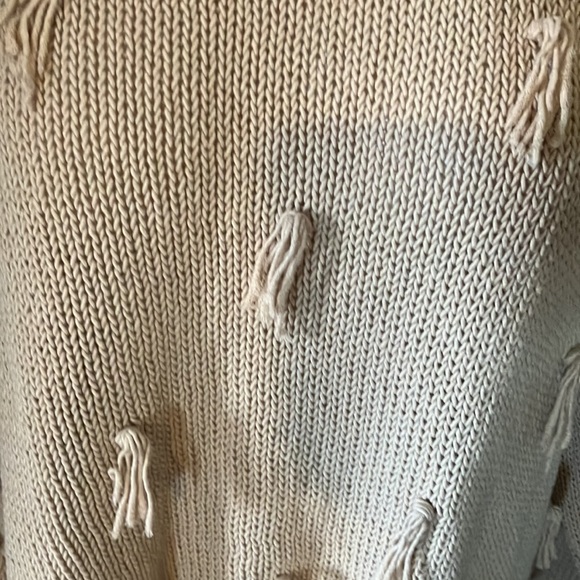 Madewell Blush Pink Pom Pom Tassel Sweater 100% Cotton Size M - Picture 8 of 15